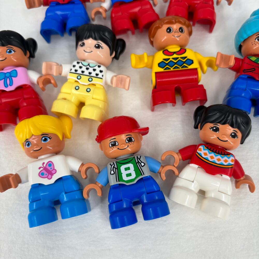 Lego Duplo Mini Toddler Figures Lot of 10 Girls Boys Variety Minifigures Blocks - Picture 5 of 8